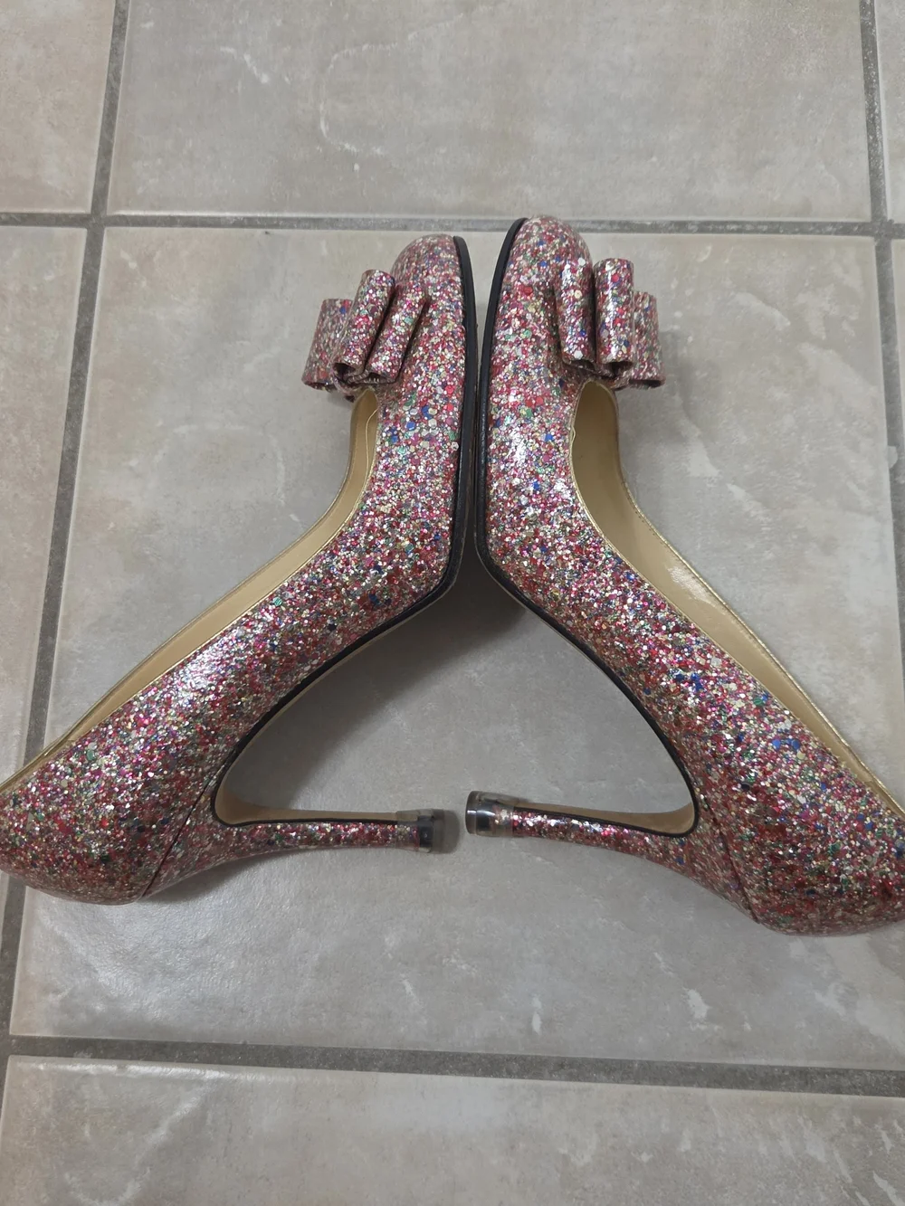 Kate Spade - Krysta Glitter Pumps w/Bow - Size 8